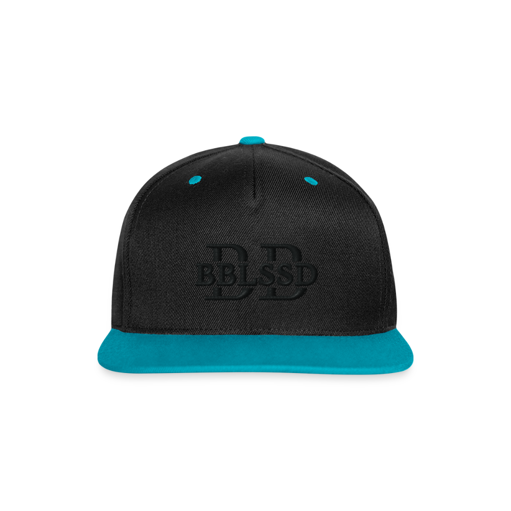 Snapback-Cap - Schwarz/Türkis