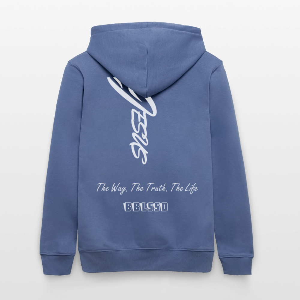 Bio-Hoodie |The Way. The Truth. The Life| - Blau