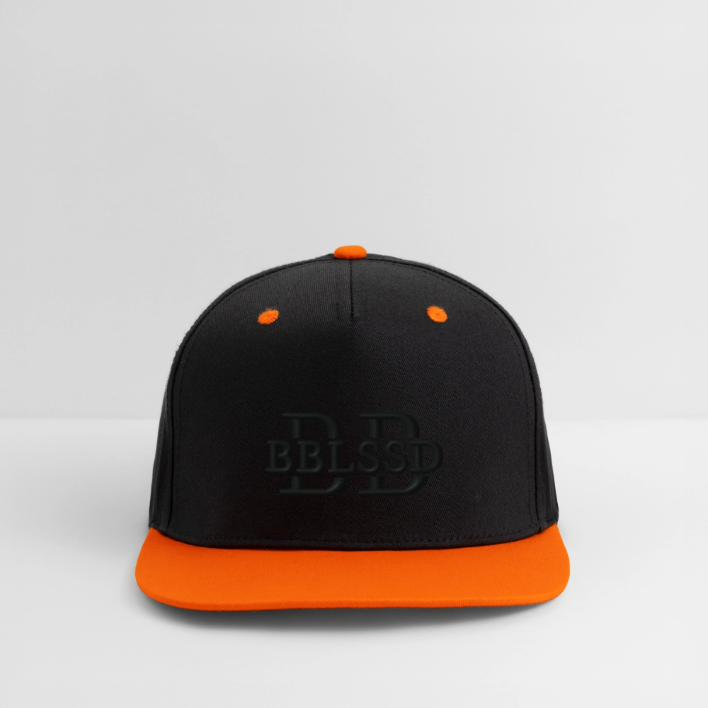 Snapback-Cap - Schwarz/Neonorange