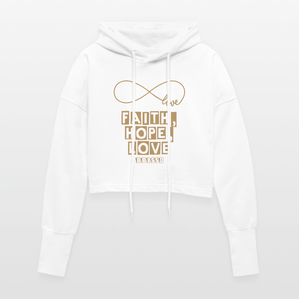 Cropped Frauen Hoodie - Weiß