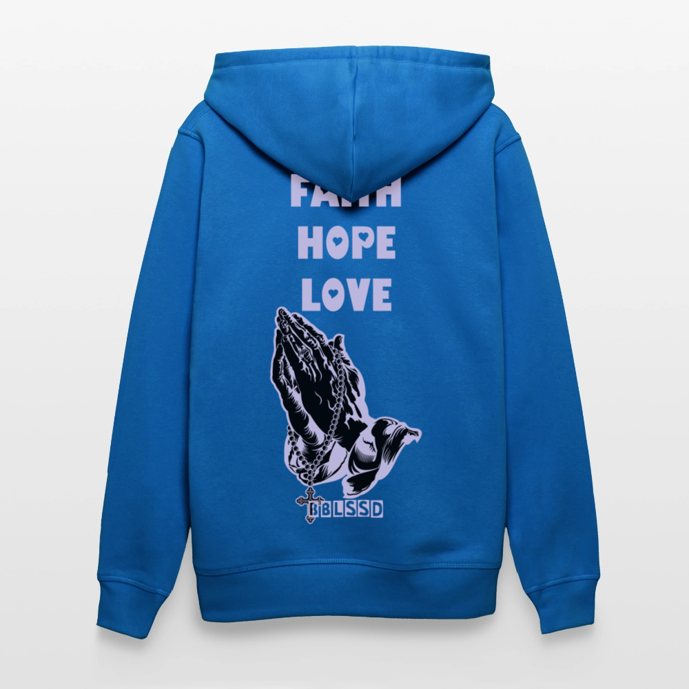 FAITH-HOPE-LOVE|Unisex|Bio Hoodie - Königsblau