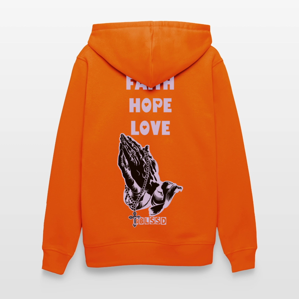 FAITH-HOPE-LOVE|Unisex|Bio Hoodie - Tieforange
