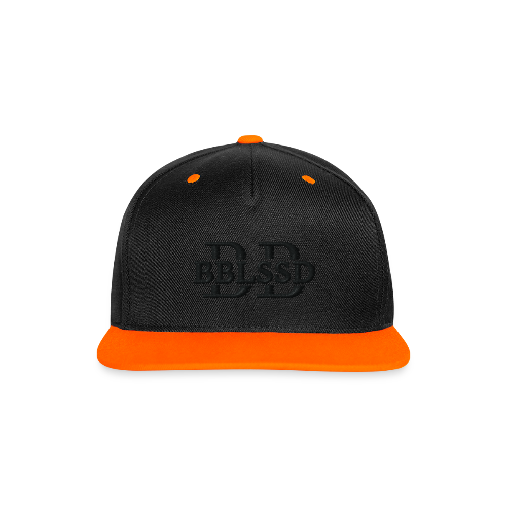 Snapback-Cap - Schwarz/Neonorange