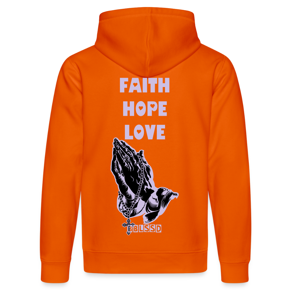 FAITH-HOPE-LOVE|Unisex|Bio Hoodie - Tieforange