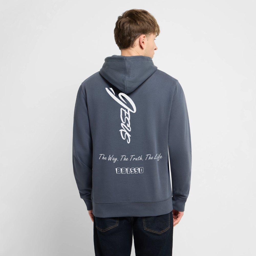 Bio-Hoodie |The Way. The Truth. The Life| - Indigoblau