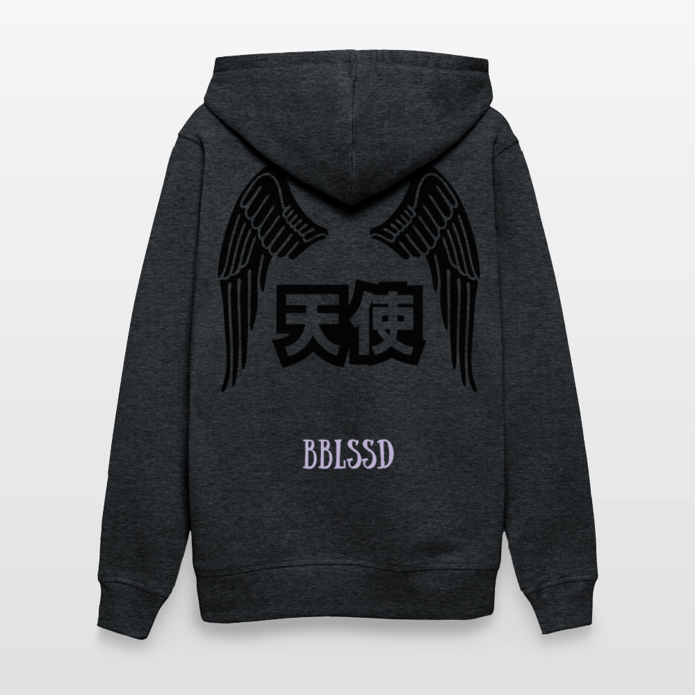 Unisex-Bio-Hoodie| ENGEL| BBLSSD - Dunkelgrau meliert