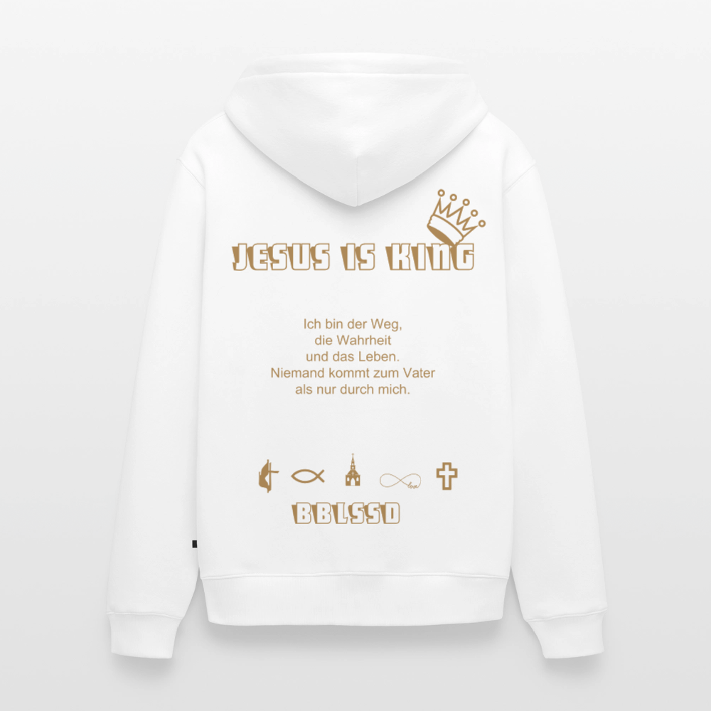 Kapuzenjacke|Jesus is King| Unisex - Weiß