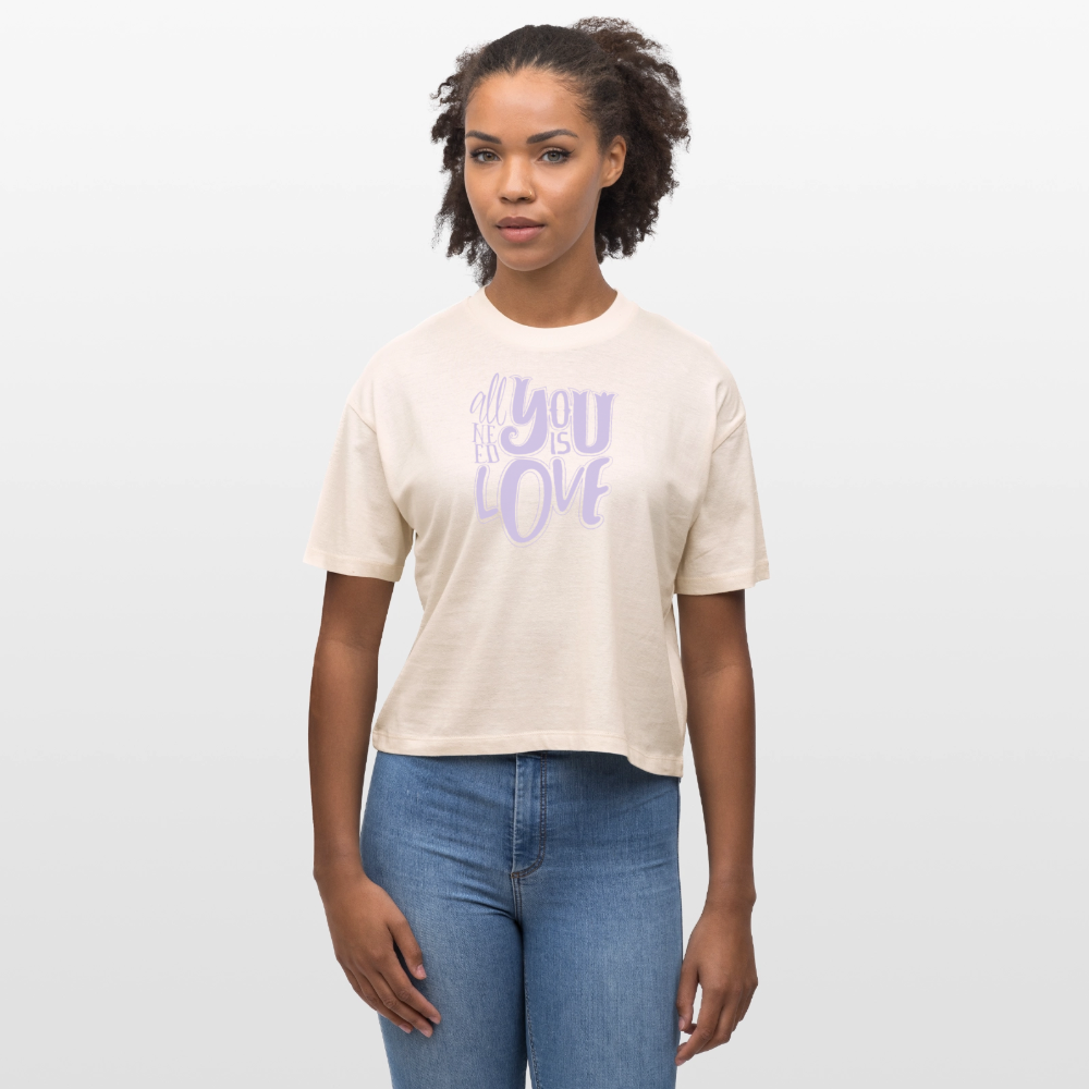 Boxy Bio-T-Shirt - Weißgrau