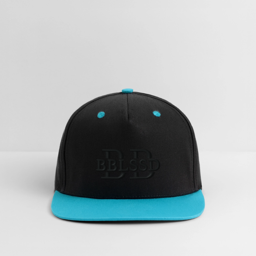 Snapback-Cap - Schwarz/Türkis