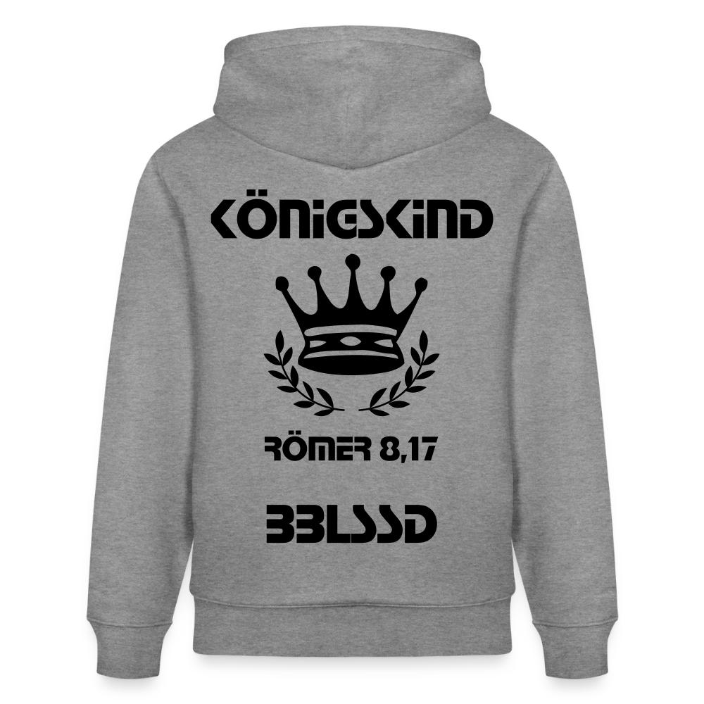 Königskind |Bio-Hoodie|BBLSSD - Hellgrau marmoriert