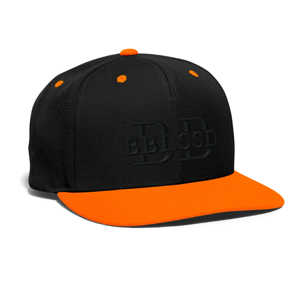 Snapback-Cap - Schwarz/Neonorange