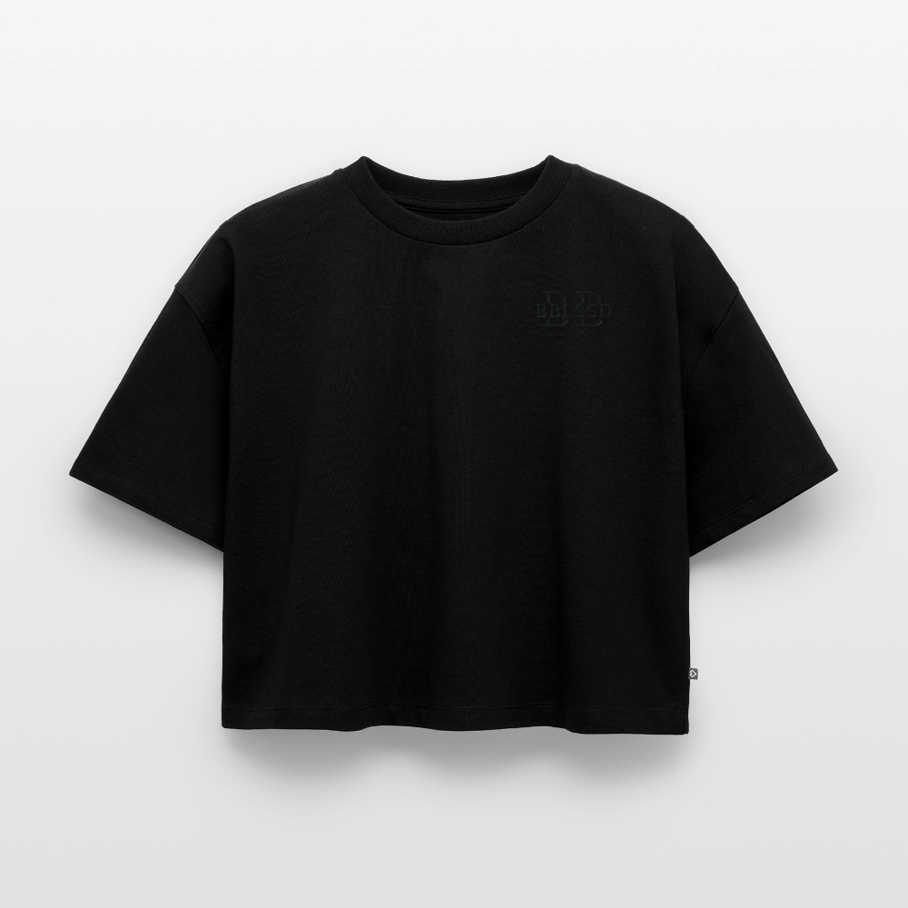 Oversized Bio Cropped T-Shirt |BBLSSD| - Schwarz