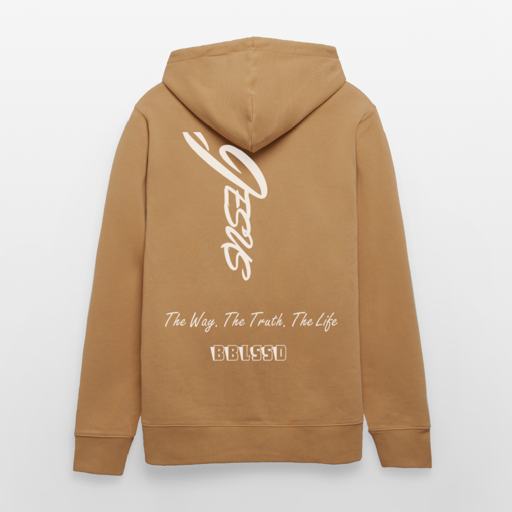 Bio-Hoodie |The Way. The Truth. The Life| - Karamell 
