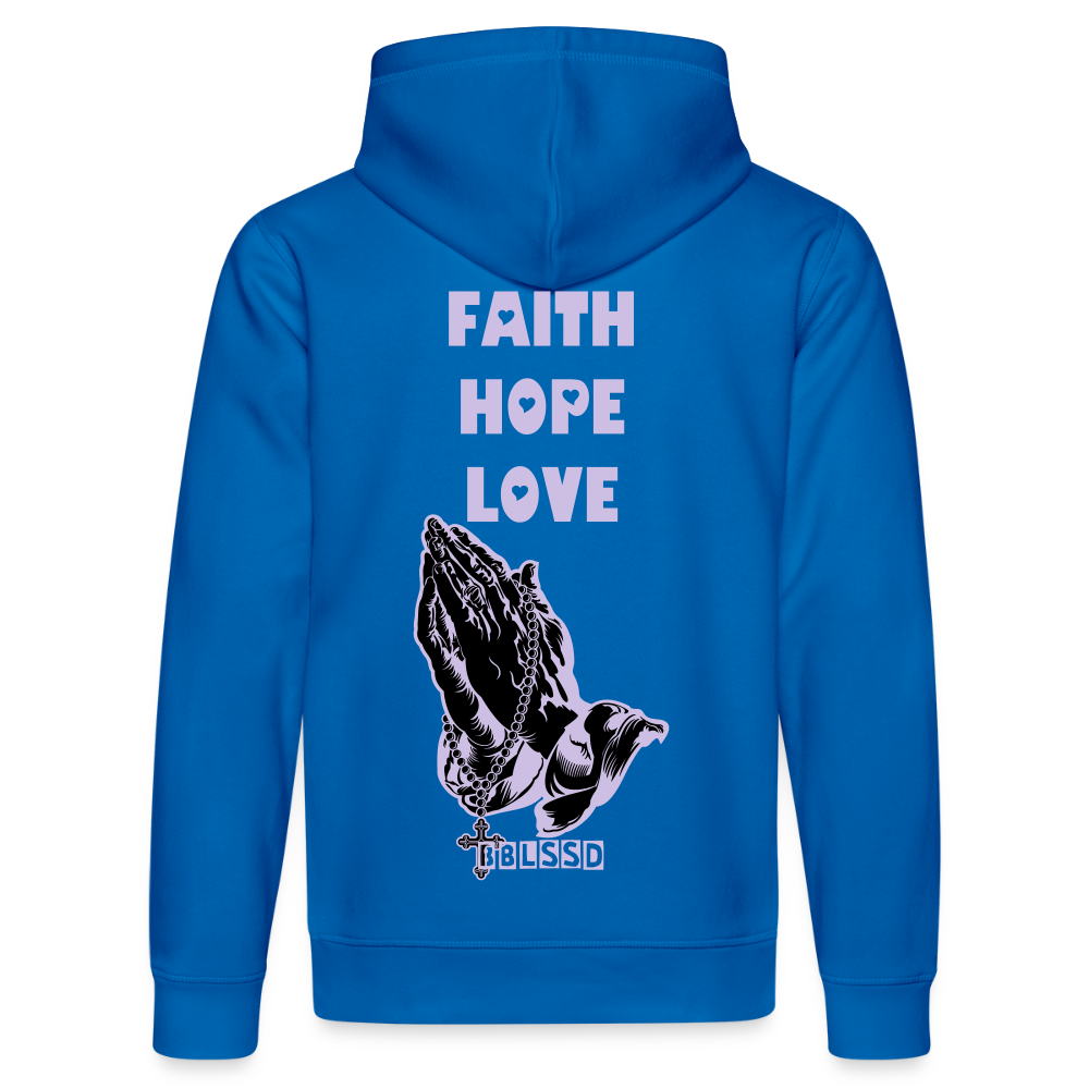 FAITH-HOPE-LOVE|Unisex|Bio Hoodie - Königsblau