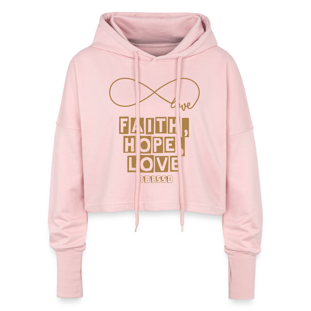 Cropped Frauen Hoodie - Hellrosa
