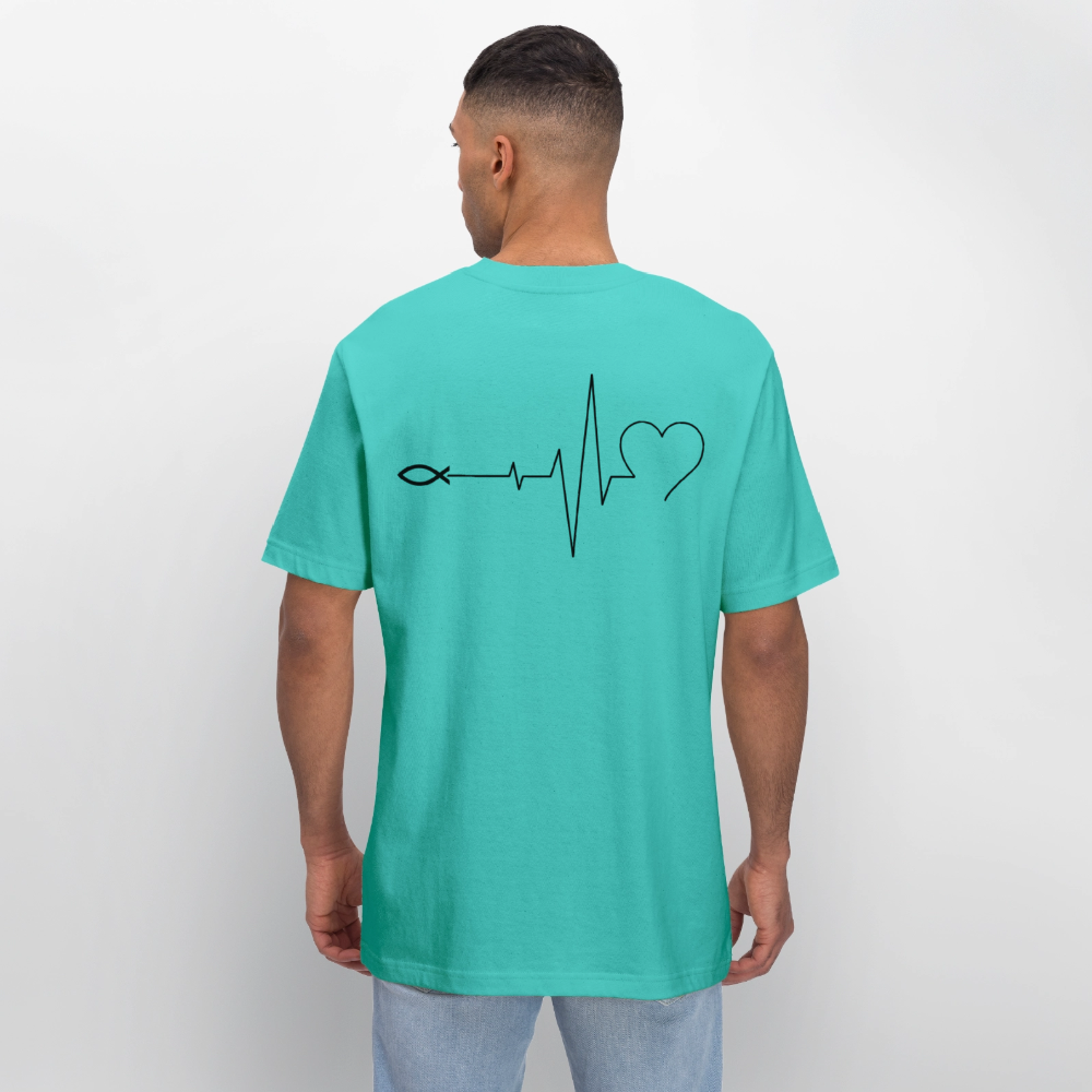 Faith Pulse| Faith-Life-Love|Bio T-Shirt| - Poolblau
