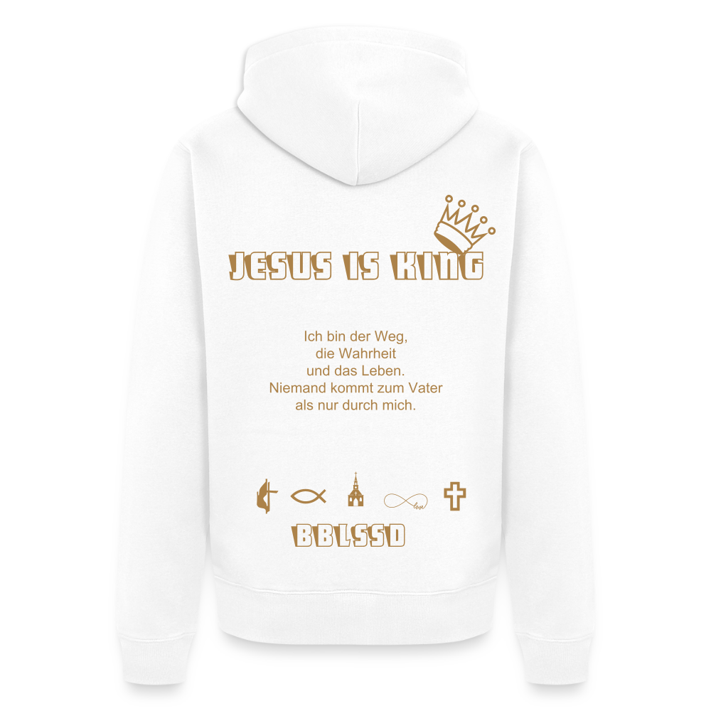 Kapuzenjacke|Jesus is King| Unisex - Weiß