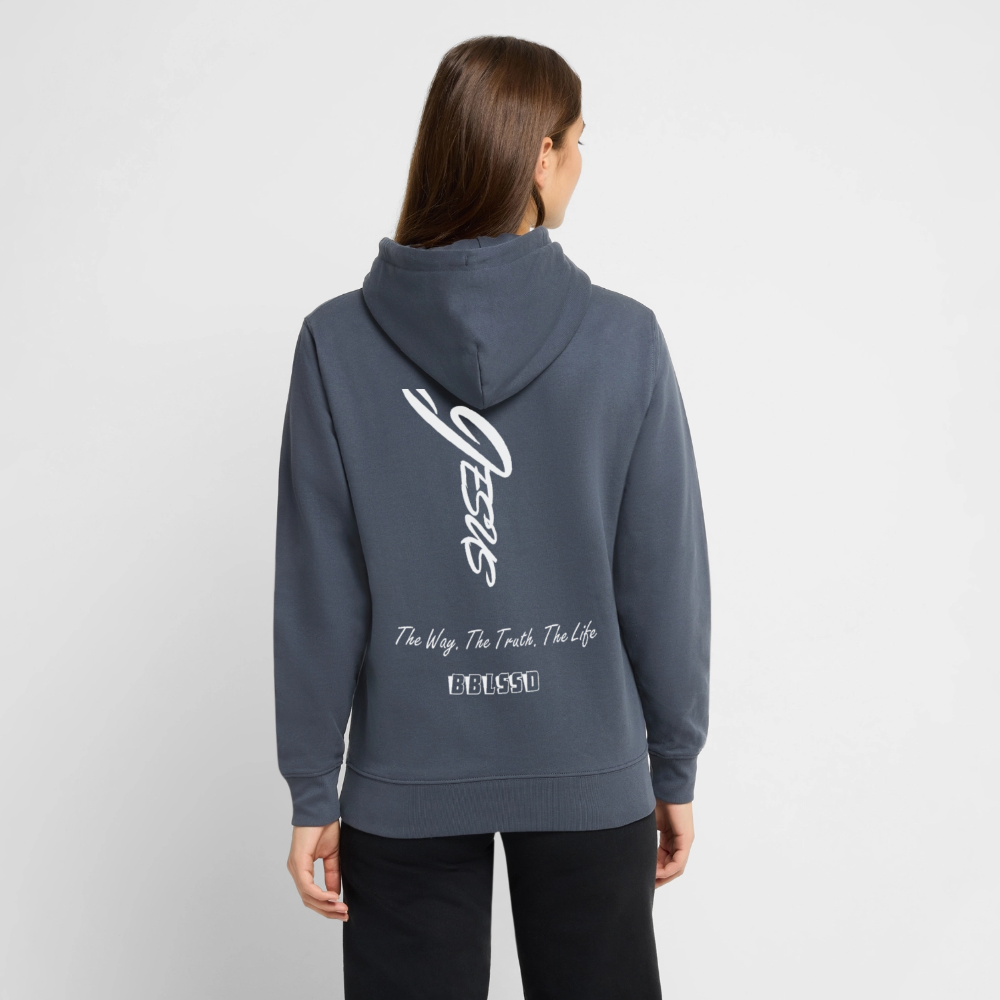 Bio-Hoodie |The Way. The Truth. The Life| - Indigoblau