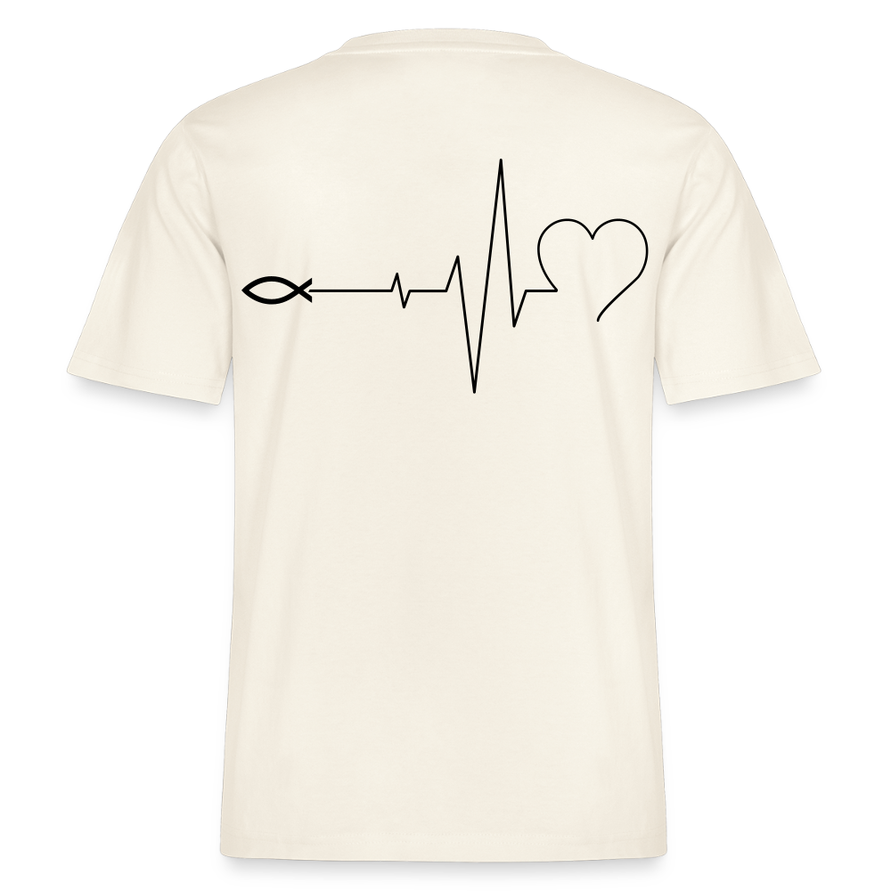 Faith Pulse| Faith-Life-Love|Bio T-Shirt| - Naturweiß 