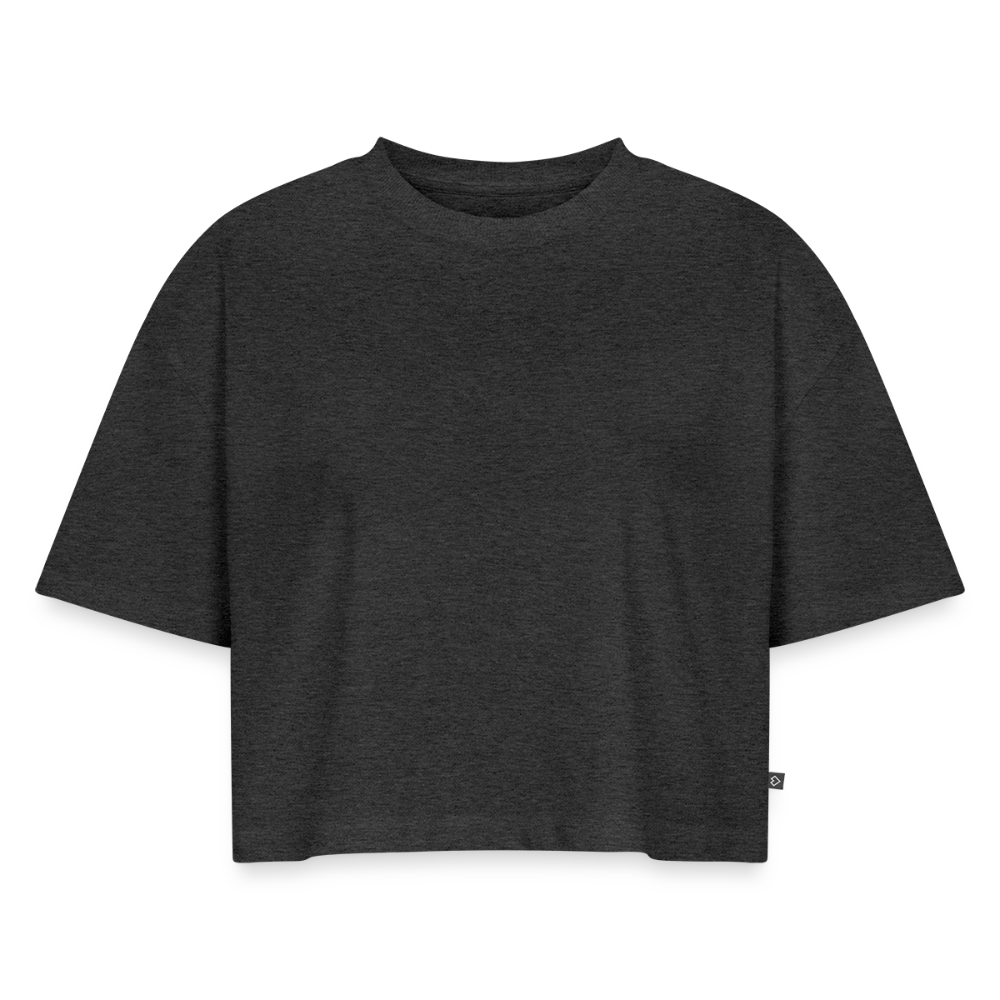 Cropped Bio T-Shirt - Anthrazit meliert