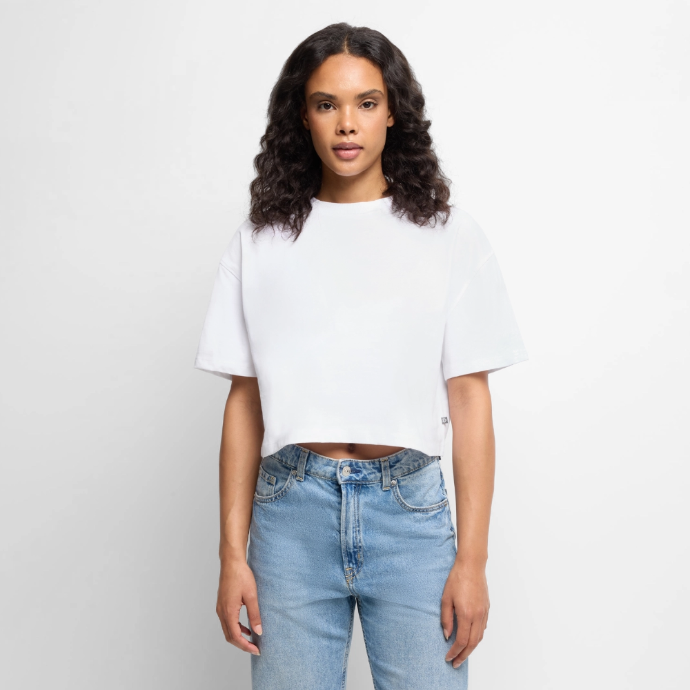 Cropped Bio T-Shirt - Weiß