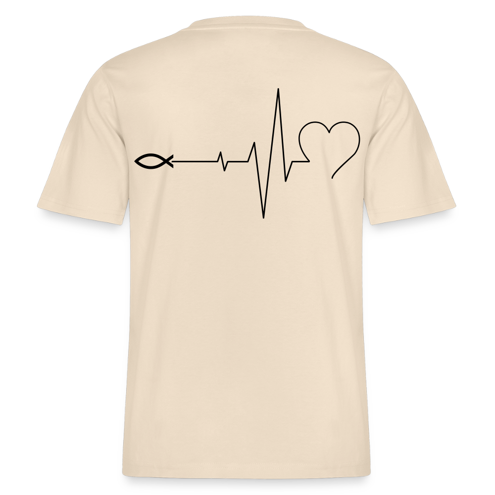 Faith Pulse| Faith-Life-Love|Bio T-Shirt| - Weißgrau