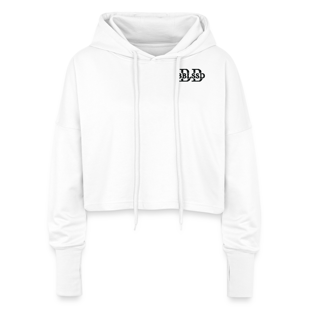 Cropped Hoodie /HE DIED FOR ME/ - Weiß