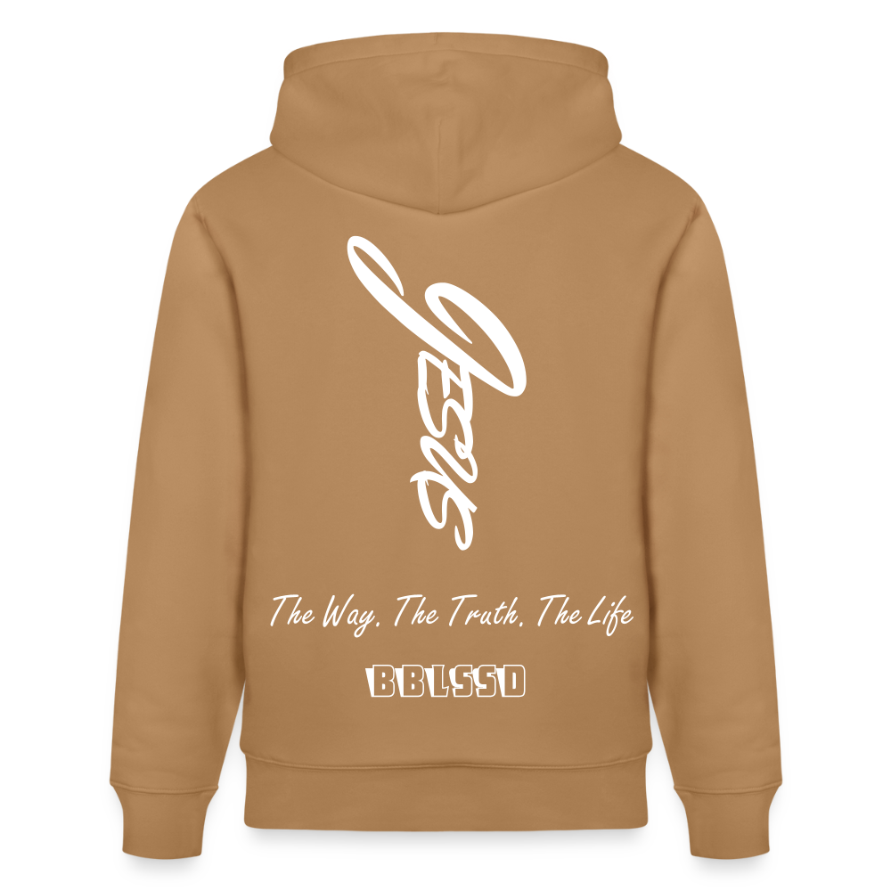 Bio-Hoodie |The Way. The Truth. The Life| - Karamell 