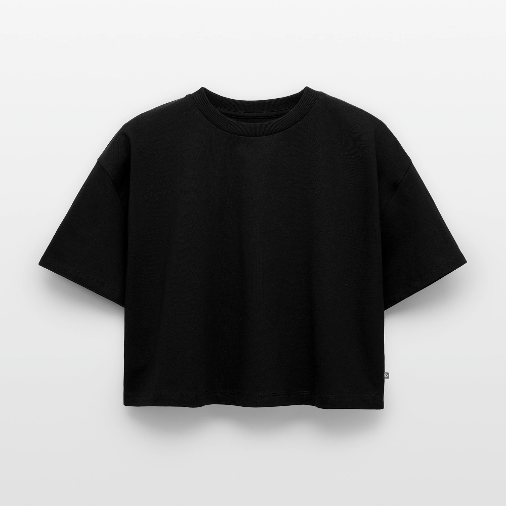 Cropped Bio T-Shirt - Schwarz